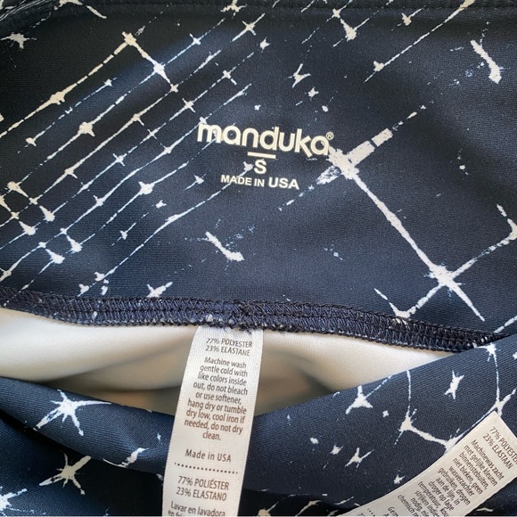 Manduka Star Gaze Leggings Navy White Size Small - Picture 5 of 8